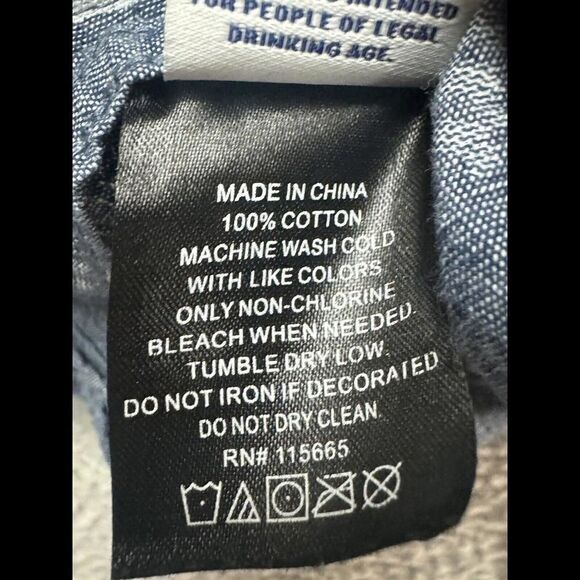 Corona Extra Shirt Mens XL Blue Short Sleeve Button Up Cotton Logo - Picture 6 of 10